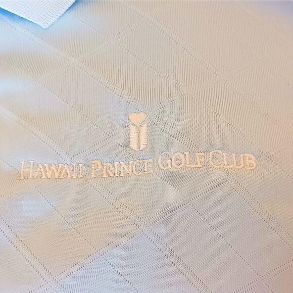 Adidas Polo Shirt Mens 2XL Blue Climacool Short Sleeve Hawaii Prince Golf Club - Picture 9 of 10